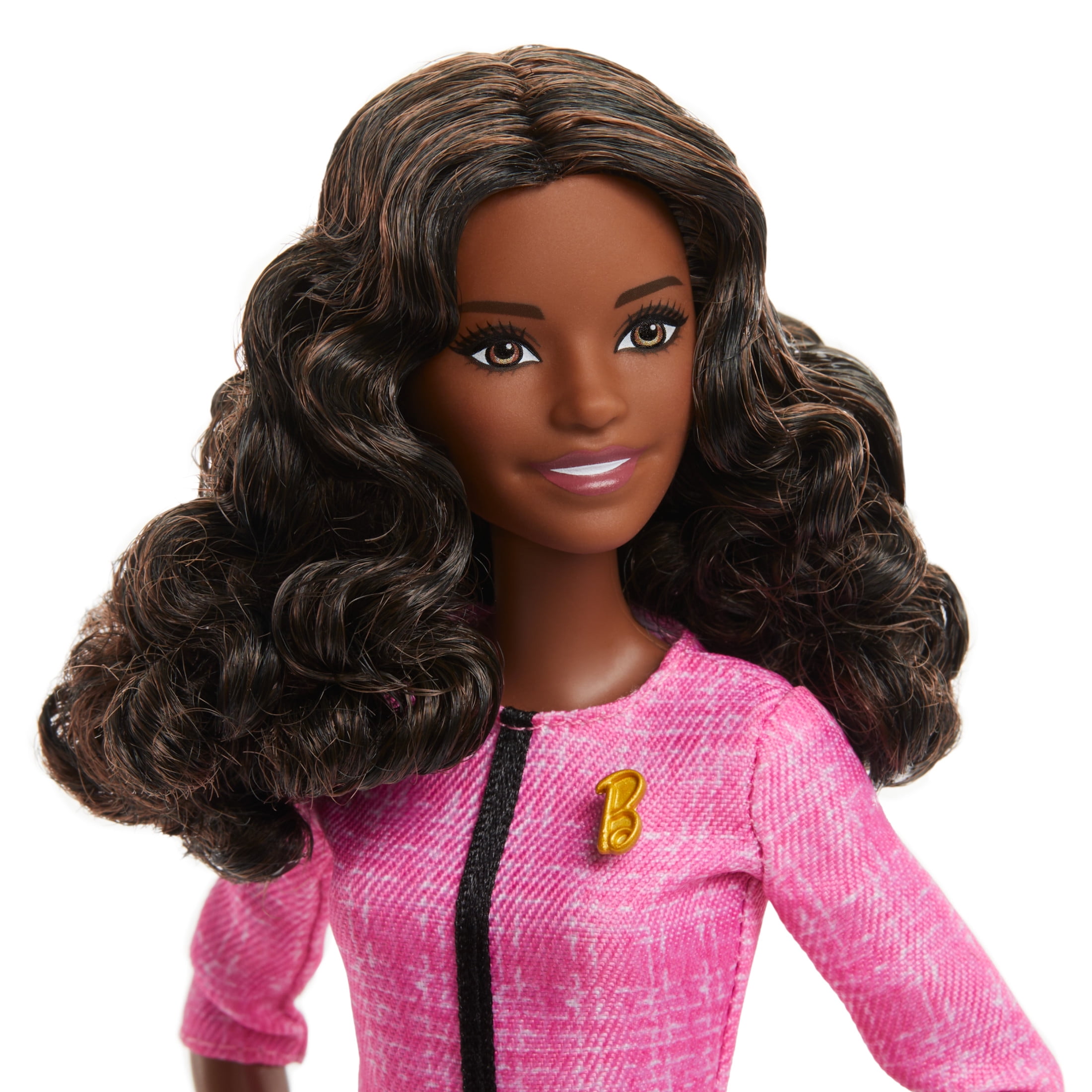 Barbie Future Leader Doll with Dark Brown Hair, 2 Golden Bracelets & Pin, Includes Sticker  (图4) Barbie Future Leader Doll with Dark Brown Hair, 2 Golden Bracelets & Pin, Includes Sticker  (图4)