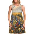 thumbnail image 1 of Disketp Vibrant Wildflower Meadow para Vestido sin Mangas para Mujeres, Vestidos de Verano para Mujeres, Casual y Holgado para la Playa, 1 of 7