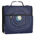 thumbnail image 5 of FORMRS Zipper Binder with Shoulder Strap 2-inch Ring 500 Sheet Capacity File Bag, Beige Cat Planet, 5 of 5