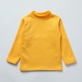 thumbnail image 5 of Ulanda Toddler Girls Mock Turtleneck Shirts Long Sleeve Thermal T-Shirt Cotton Girl Soft Basic Pullover Tops (Yellow, 7-8 Years), 5 of 5
