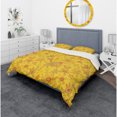 thumbnail image 1 of Designart 'Colorful Botanic Texture' Juego de cama bohemio y ecléctico - Edredón, 1 of 5