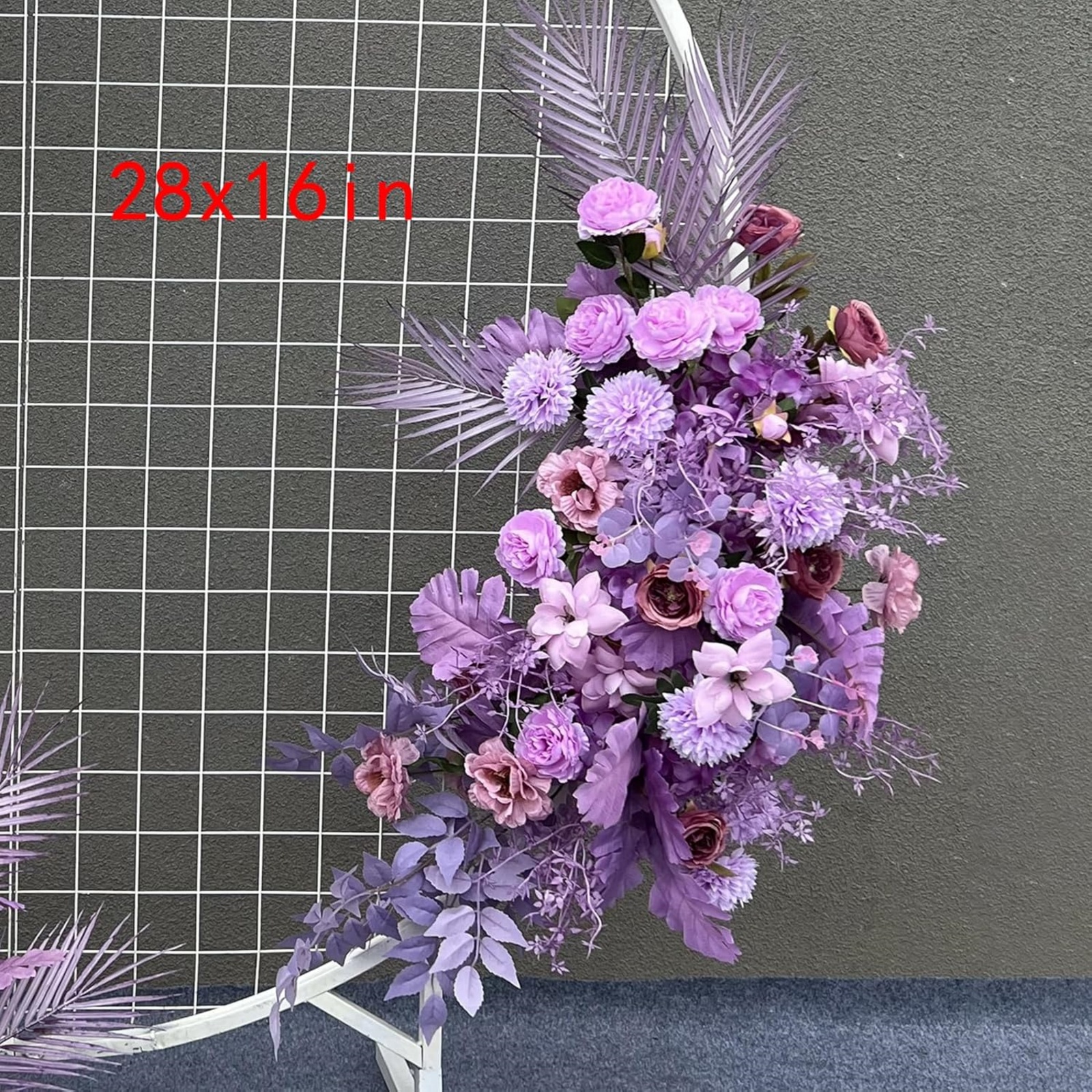 Lucky Flower 40 in Artificial Purple Arch Flowers