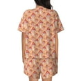 thumbnail image 3 of Naloa Mushroom Women's Short-Sleeved Pajama Set, Loungewear, Summer pajamas, Breathable Cozy - 3X-Large, 3 of 9