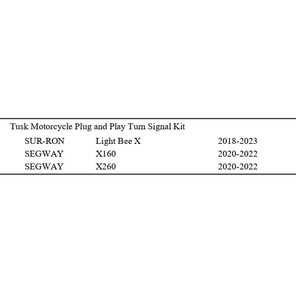 TUSK Motorcycle Plug and Play Turn Signal Kit 2018-2024 SUR-RON
