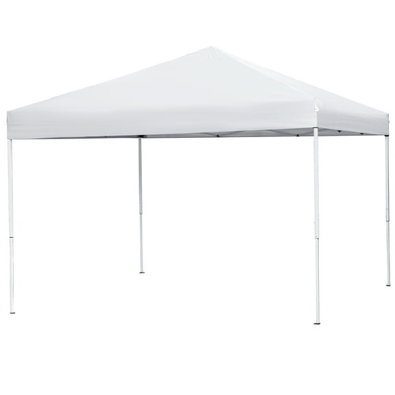 CQAOE 10x10 Pop Up Canopy Tent Easy Set-up Outdoor Patio Canopy Adjustable Straight Leg Heights Instant Shelter with Wheeled Bag, Ropes
