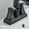 thumbnail image 4 of Zovajonia Matte Black Widespread Bathroom Basin Faucet Drain Sink Vanity Mixer Tap 2 or 3 Holes Vessel, 4 of 8