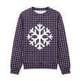 thumbnail image 7 of Lorytime Kids Sweatshirt for Christmas Unisex Snowflakes Shirt Crew Neck Long Sleeve Pullover Soft Tops Purple 14 Years, 7 of 7