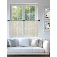 thumbnail image 4 of Sheer Curtains 54 Inch Length 2 Panels Set for Kitchen, Spring Floral Semi Sheer Curtains for Windows, Vintage Simple Flowers Pattern Beige Voile Window Treatments Rod Pocket Curtain, 4 of 7