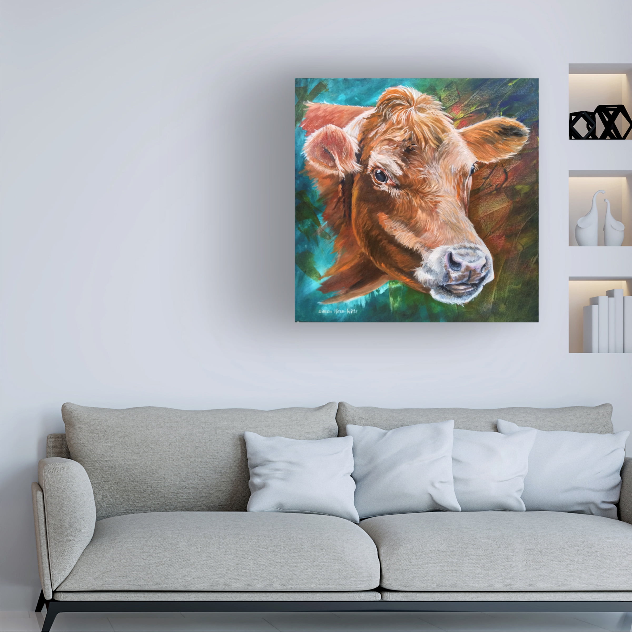 Eileen Herb-Witte 'Cow' Canvas Art