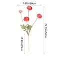 thumbnail image 2 of 4-Head Faux Anemone Flower Bouquet, Realistic Artificial Floral Arrangement for Mom's Day Party Wedding Venue, Elegant Interior Home Decoration Supplies, 7.87*22.83in, Hot Pink, 2 of 6