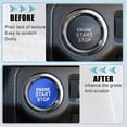 thumbnail image 4 of Engine Start Stop Button Cover One Click Push Start Button Sticker for Toyota Camry Aluminum Alloy Blue, 4 of 7