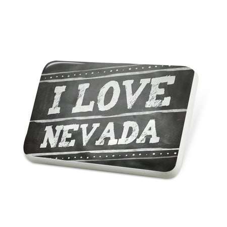 Porcelein Pin Chalkboard with I Love Nevada Lapel Badge – NEONBLOND