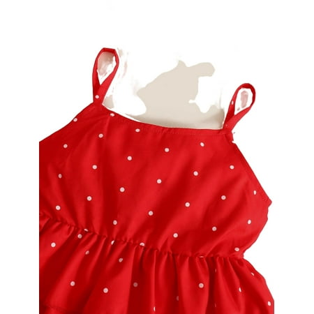 

Cute Polka Dot Spaghetti Strap Cami Sleeveless Red Baby Dresses (Baby s)