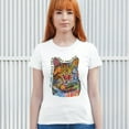 thumbnail image 3 of Tee Hunt If Cats Could Talk They Wouldn't T-Shirt Cute Dean Russo Women's T-Shirt Tee, White, Large, 3 of 5