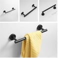 thumbnail image 4 of Accesorios de baño negros mate, portarrollos de baño/toallero/gancho montado en la pared, 3 piezas, 4 of 5
