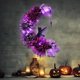thumbnail image 2 of 2024 Nueva corona de Halloween, coronas de gato negro de luna de Halloween con luces, decoración del hogar para colgar, corona de gato negro de luna de flores, decoración de pared de fiesta para el ho, 2 of 7