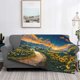 thumbnail image 2 of Fotbe Sunflowers At Sunset Manta de Franela con Estampado, Manta Ultrasuave para Cama, Sofá, Auto, Hipoalergénica y Antibolitas-80"x60", 2 of 6