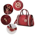 thumbnail image 2 of Eleanor Faux Crocodile-Embossed Vegan Leather Womens Satchel by Mia K, 2 of 4