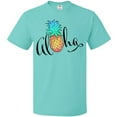 thumbnail image 3 of Inktastic Aloha- in Cursive with Pineapple Rainbow Colors T-Shirt, 3 of 5