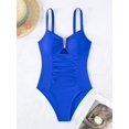 thumbnail image 5 of Bikini blanco con cuello Halter para mujer, bañador Sexy de encaje con realce, Micro bañador de diseñador de Metal, traje de baño brasileño con Tanga lateral anudado, 2024, 5 of 5