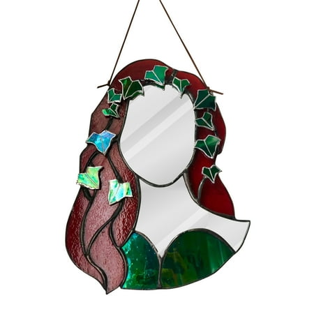 

TAIAOJING Stained Glass Poisonivy Mirrorglass Suncatcher Mirror Colorful Acrylic Decorative Pendant Decorative Reflective Pendant Home Decals