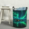 thumbnail image 7 of KLL Northern Lights Waterproof Foldable Laundry Hamper Bucket with Handles for Storage Bin,Kids Room,Home Organizer (Small ), 7 of 7