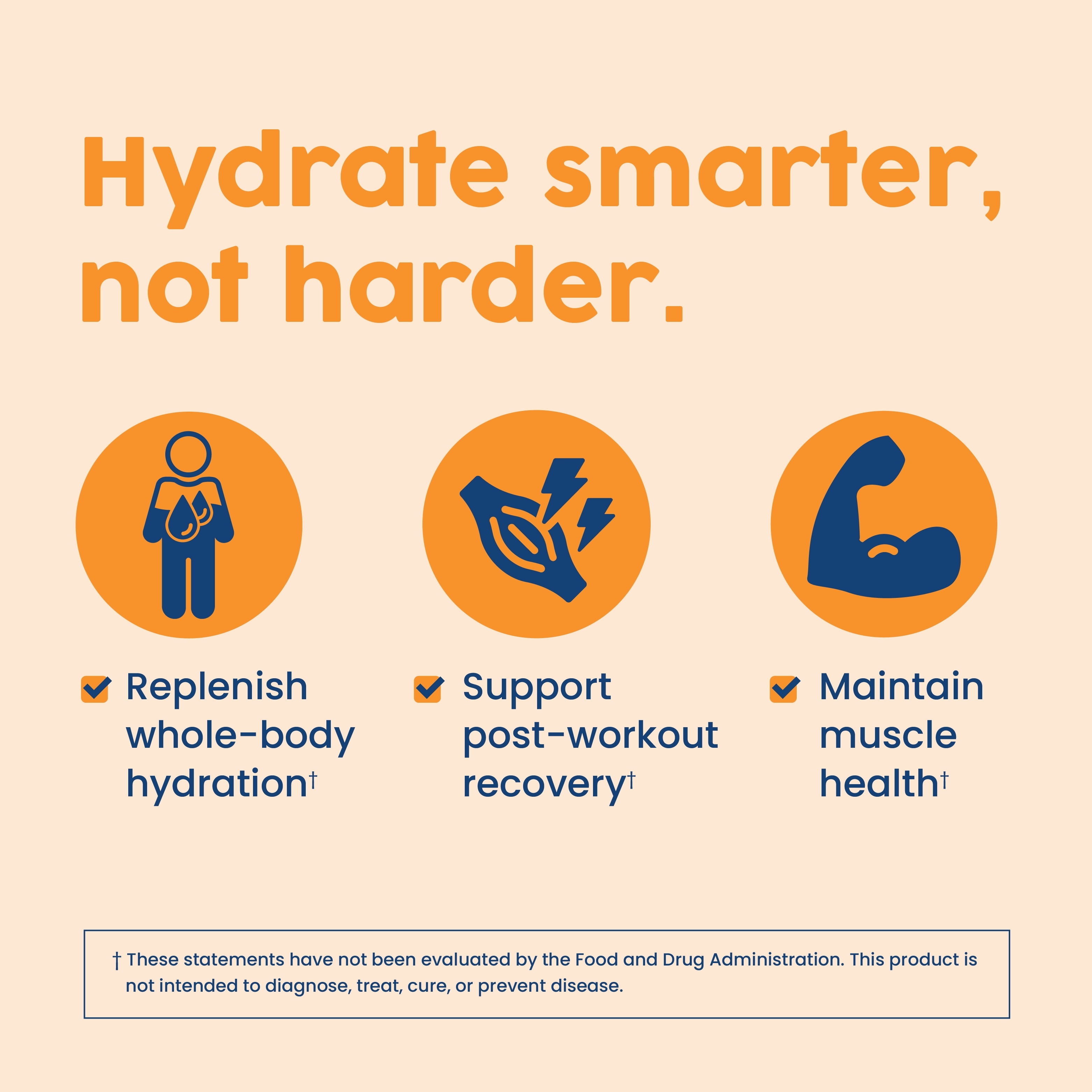 NativePath Hydrate Electrolyte Powder, Tangerine, Zero Sugar Drink Mix with BCAAs, 30 Servings