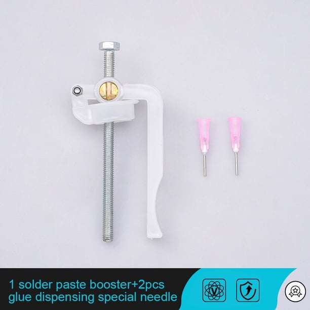 Pistola de pegamento extrusora de barril de aguja de aceite de soldadura de refuerzo de pasta de soldadura para reparación de placa de circuito, herramienta de propulsión, accesorios de soldadura