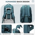 thumbnail image 6 of SYCNB Waterproof Lightweight Travel Backpack for Women, Laptop Backpack with Charging Port for College, Airline-Approved Carry On Backpack, Personal Item Travel Bag with Shoe Pouch Peacock Blue, 6 of 8