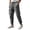 Dark Gray, variant on Grid Pattern Cargo Sweatpants For Men Elastic Cuffs Joggers With Side Pockets S-3XL