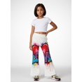 thumbnail image 3 of 7-8Y Girls Colored Flared Pants Digital Print Trousers Slim-Fit Wide Leg Flare for Spring Summer Autumn, 3 of 6