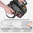 thumbnail image 2 of Japuie Colorful Fishing Lures Print Insulated Lunch Bag for Women Men,Reusable Lunch Box with Adjustable Shoulder Strap,Adult Leakproof Portable Cooler Tote Bags for Work Office Travel Picnic, 2 of 7