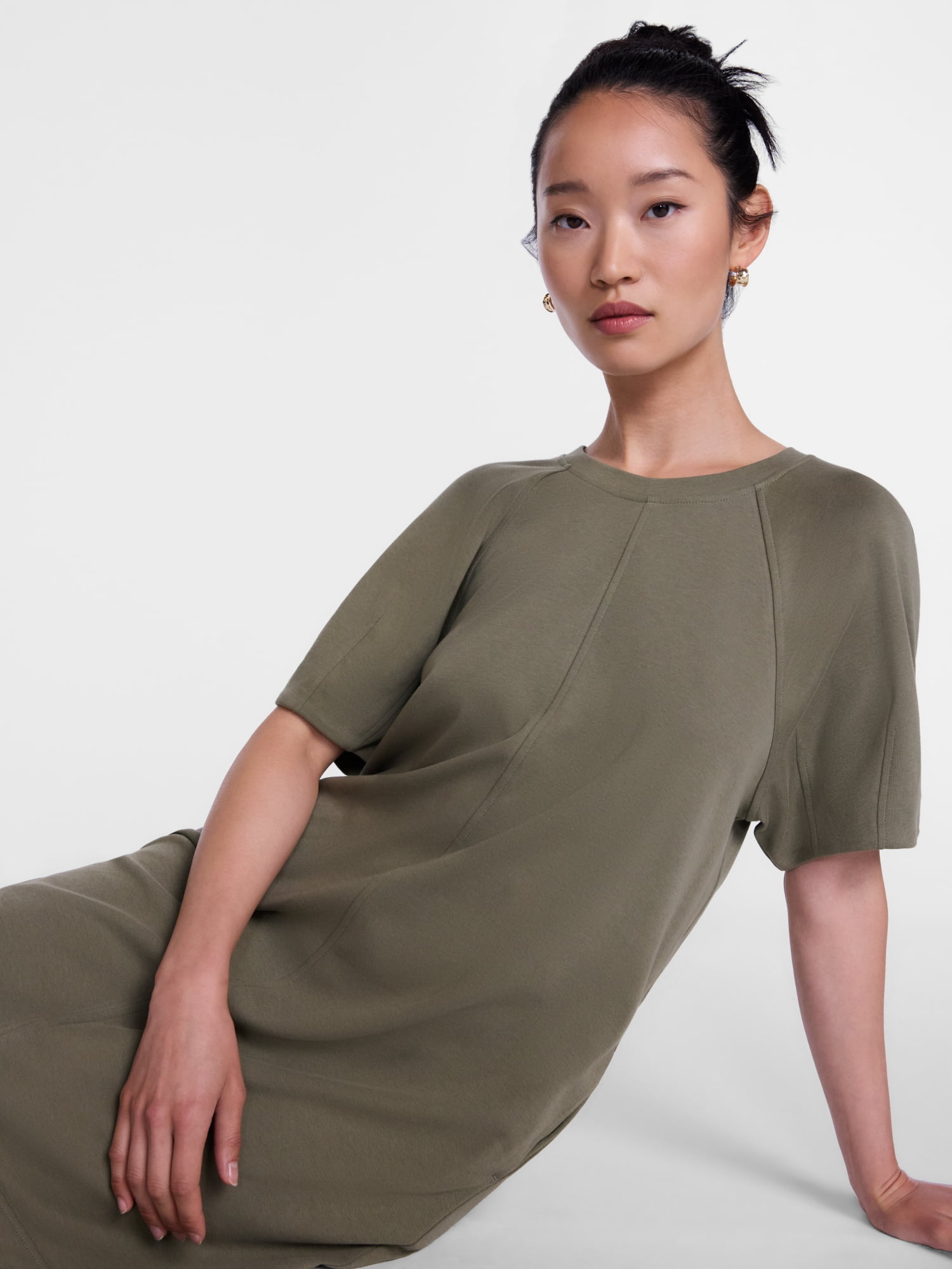 Scenario Women's and Women's Plus Mini Dress with Short Raglan Sleeves, Sizes XS-4X