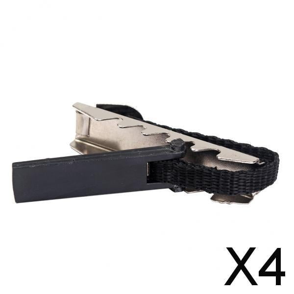 Abrazadera de guitarra Baoblaze 4x para guitarra mandolina ukelele banjo negro 4 piezas