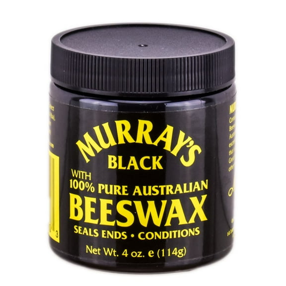 Option : Black - 4 oz , Murray's Pure Australian Beeswax , Hair Scalp Head - Pack of 2 w/ SLEEKSHOP Teasing Comb