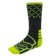 thumbnail image 2 of Brybelly SSOC-015L Basketball Compression Socks, Black & Green - Large, 2 of 6