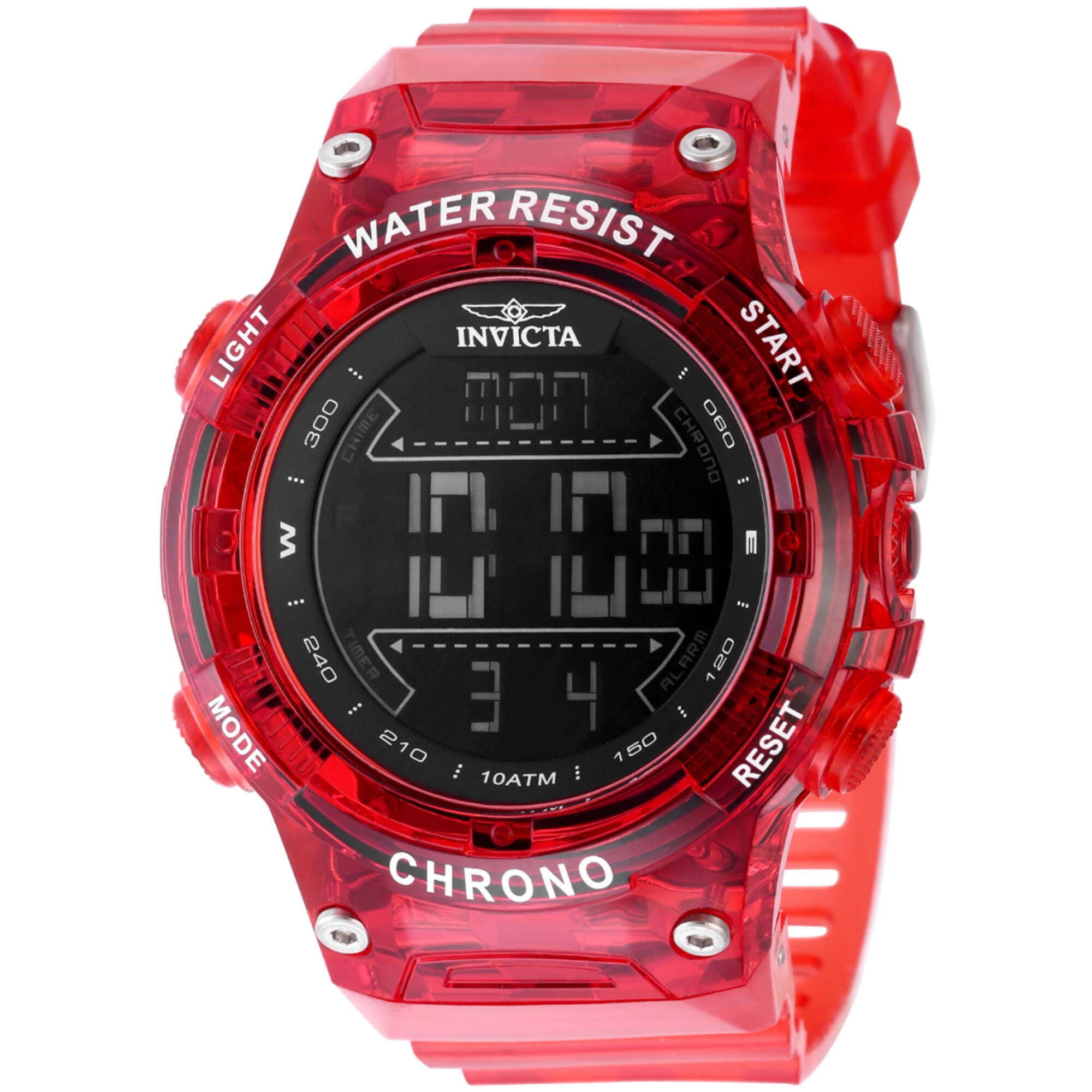 Invicta 48051 Men's Invicta Racing Digital Dial Pink Strap Watch