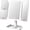Three  Lights, variant on Funtouch Rechargeable Trifold Makeup Vanity Mirror with 3 Lights, Adjustable Dimming Touch Sensor, 180° Rotation, Portable Cosmetic Mirror