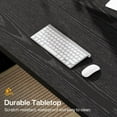 thumbnail image 3 of Finmind 70.87-Inch Executive Computer Desk with Solid Wood Pedestal, Black, 3 of 7