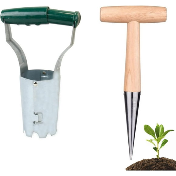 Garden Bulb Planter Tools Bulb Set Transplanter for Planting Atomatic Soil Release for Digging/refilling Hole for Tulips Daffodils Dahlias Vegetable_Special Gift
