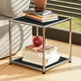 thumbnail image 3 of Cottinch Metal Storage Organizer Open Cube Accent Cabinet Nightstand for Living Room Bedroom,Black, 3 of 5