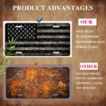 thumbnail image 5 of Monochrome American Flag Front License Plate, Metal License Plate, Funny Standard Plates Personalized Novelty Decorative For Men/Women/Boys/Girls Car 6×12 Inch, 5 of 7