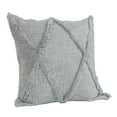 thumbnail image 4 of LR Home Reese Hand-Tufted Gray Diamond Cotton Throw Pillow, 20" x 20", 4 of 9