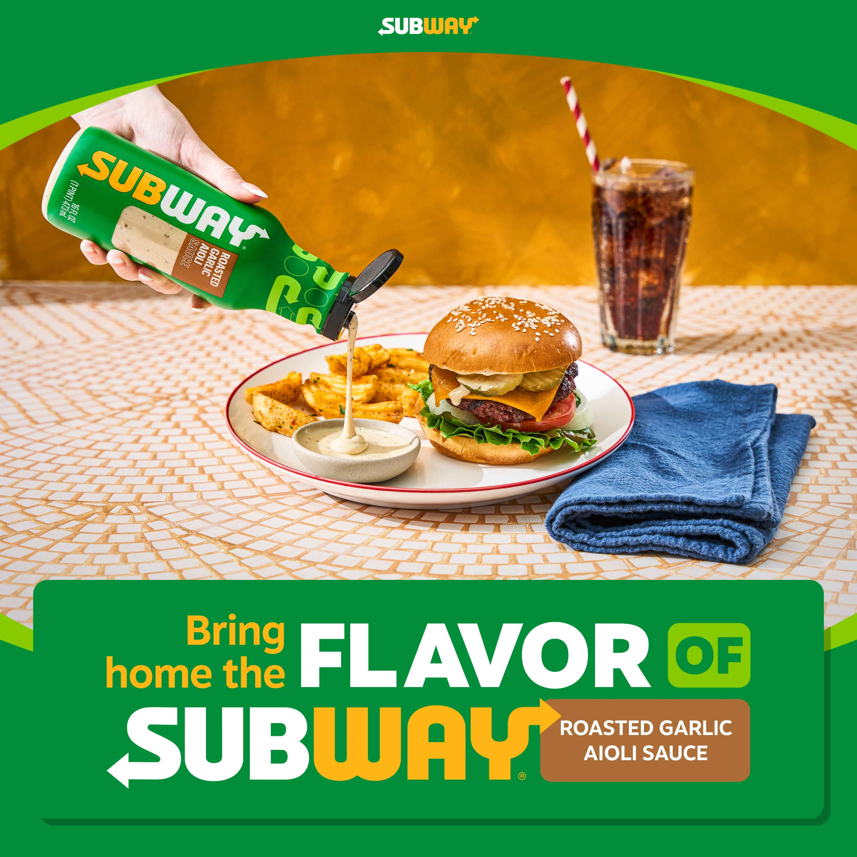 Subway Roasted Garlic Aioli Sauce, 16 fl. oz.