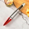 thumbnail image 4 of Small Tongs With Silicone Tips 7 Inch Kitchen Tongs – Set Of 3 - Perfect For Serving Food, Cooking, Salad, Grilling Red, 4 of 8