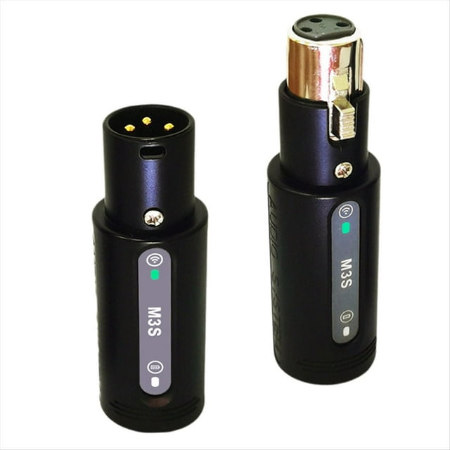 Adaptador XLR para Micrófono Inalámbrico, Transmisor y Receptor, Micrófono Enchufable de 2,4 GHz para Mezclador de Audio Dinámico y PA.