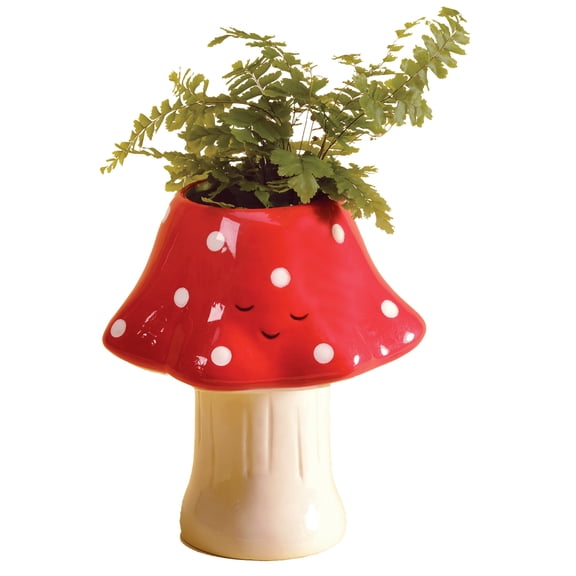 Streamline Imagined Kawaii Mushroom Planter - Tall