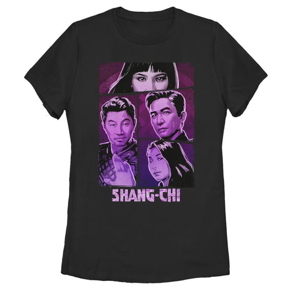 Women's Marvel Shang-Chi and the Legend of the Ten Rings Panel Portraits  Graphic Tee Black Small