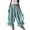 Light Green, variant on Women's High Waist Balloon Harem Pants - Elastic Waist Ruffle Hem Wide Leg Cropped Casual Lounge Pants Beige L