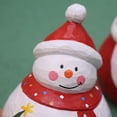 thumbnail image 2 of Paquete de 2 decoraciones de mesa de muñeco de nieve de Papá Noel sentado para Navidad, mesa navideña, feliz Navidad, 2 of 3